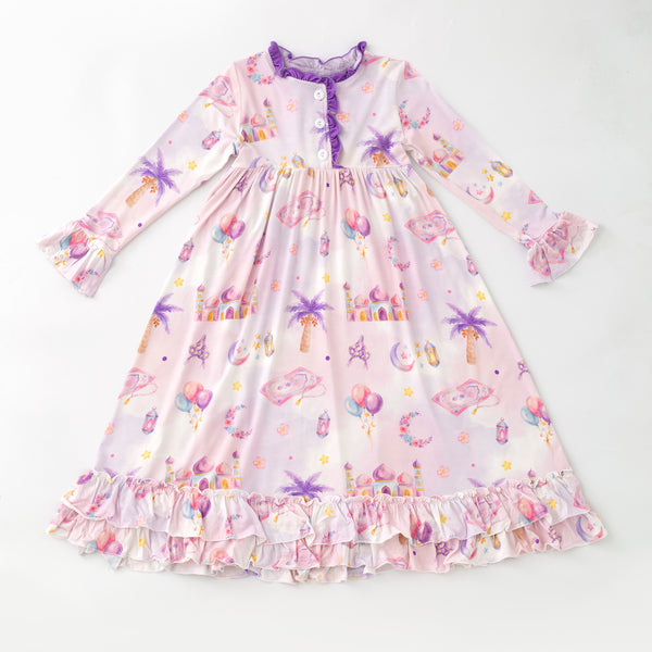Ramadan Garden Nightgown - Purple