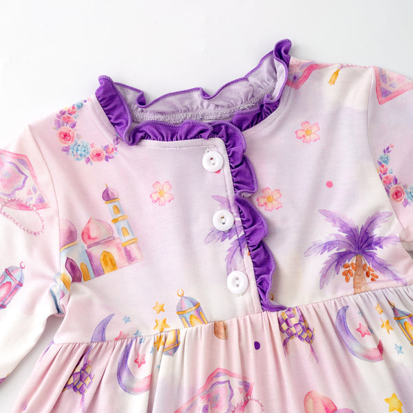 Ramadan Garden Nightgown - Purple