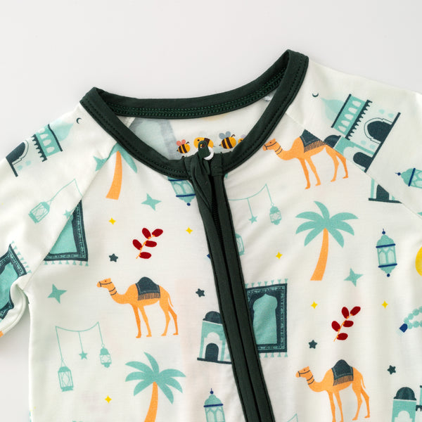 Desert Bloom Pajama & Zippy - Green