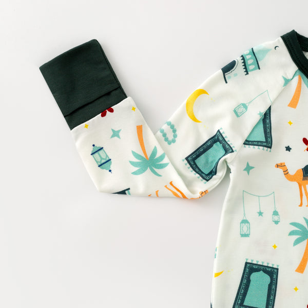 Desert Bloom Pajama & Zippy - Green