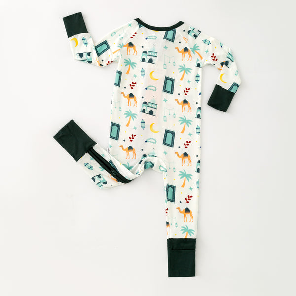 Desert Bloom Pajama & Zippy - Green