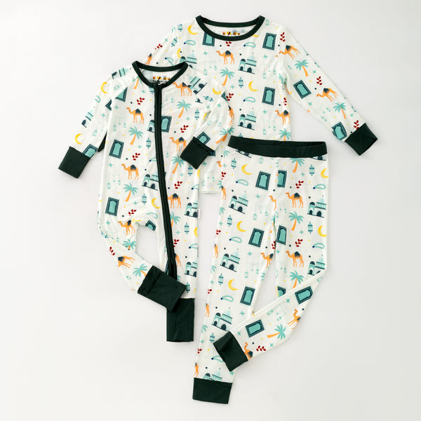 Desert Bloom Pajama & Zippy - Green