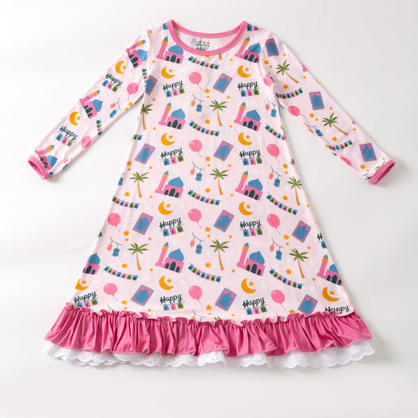 Pink Ramadan & Eid Bamboo Nightgown