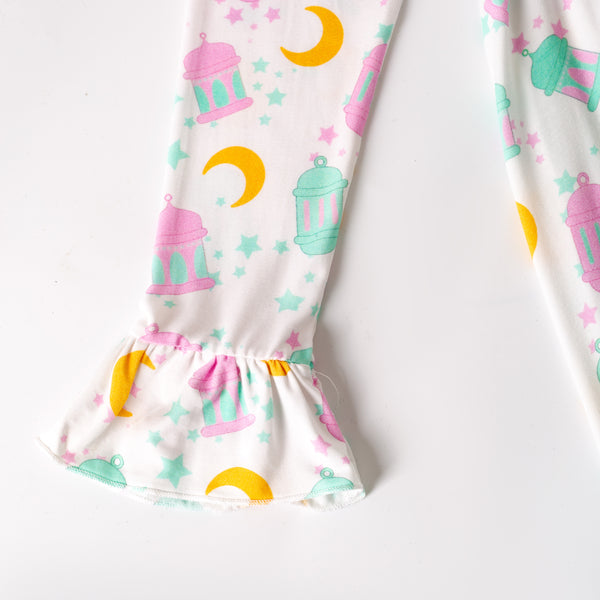 Ramadan Moon & Lantern Bamboo Nightgown - Pink