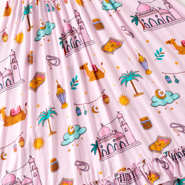 Ramadan Nights Bamboo Nightgown - Pink
