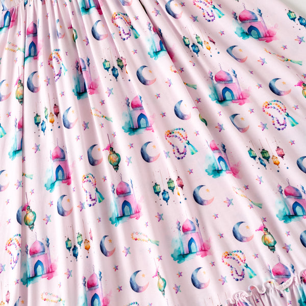 Pink Lantern Moon & Star Bamboo Nightgown