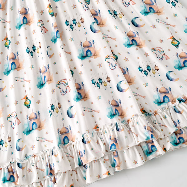 Teal Ramadan Moon & Lantern Nightgown