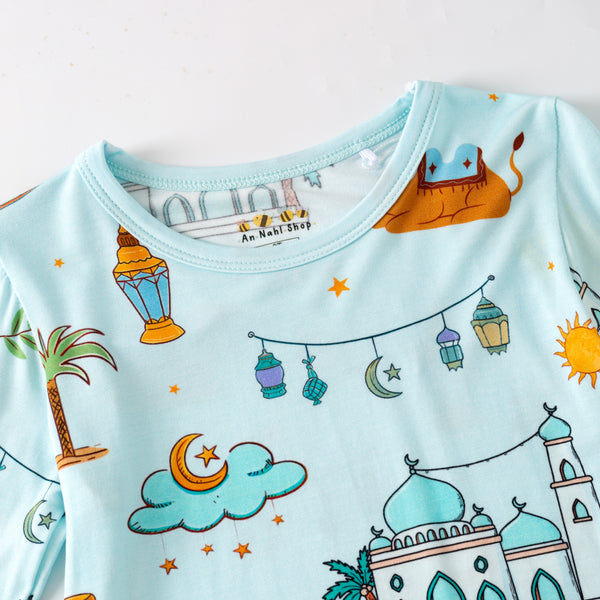 Ramadan Nights Bamboo Pajamas - Blue