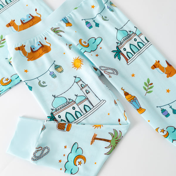 Ramadan Nights Bamboo Pajamas - Blue