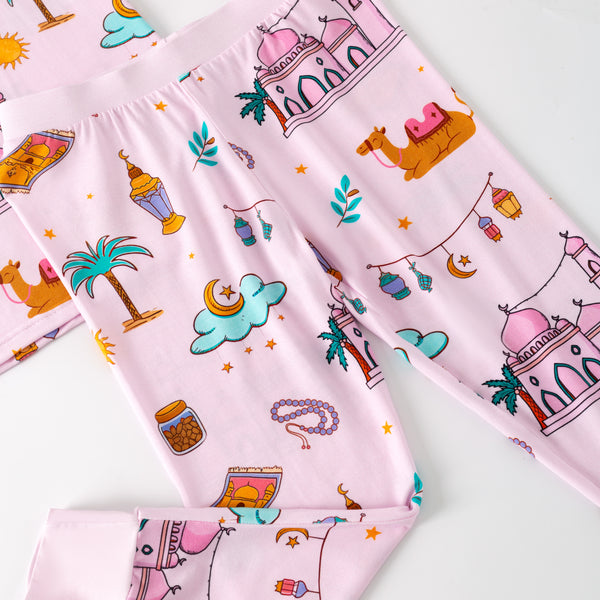 Ramadan Nights Bamboo Pajamas - Pink
