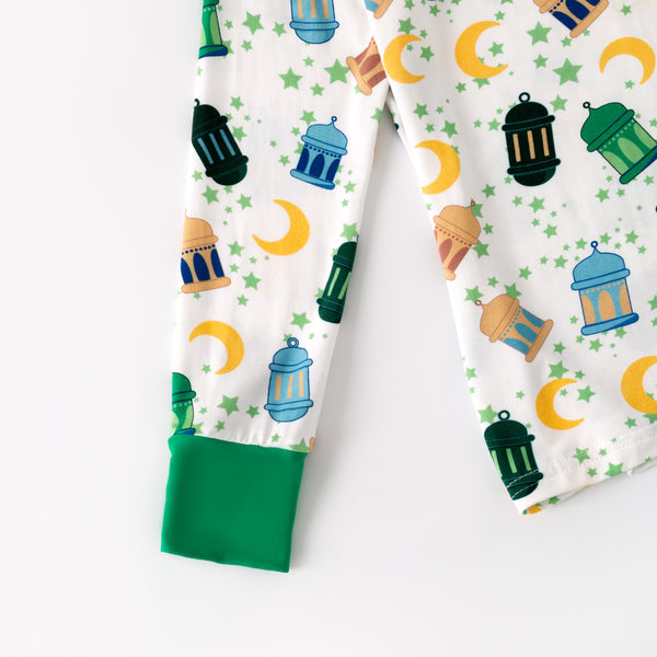 Ramadan Moon & Lantern Bamboo Pajamas - Green