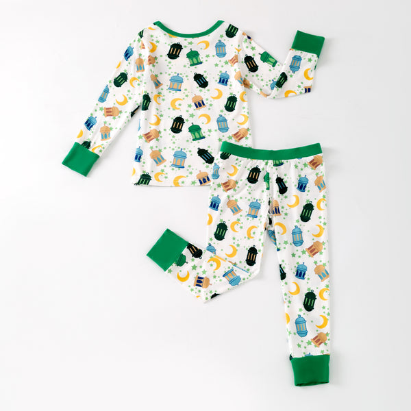 Ramadan Moon & Lantern Bamboo Pajamas - Green