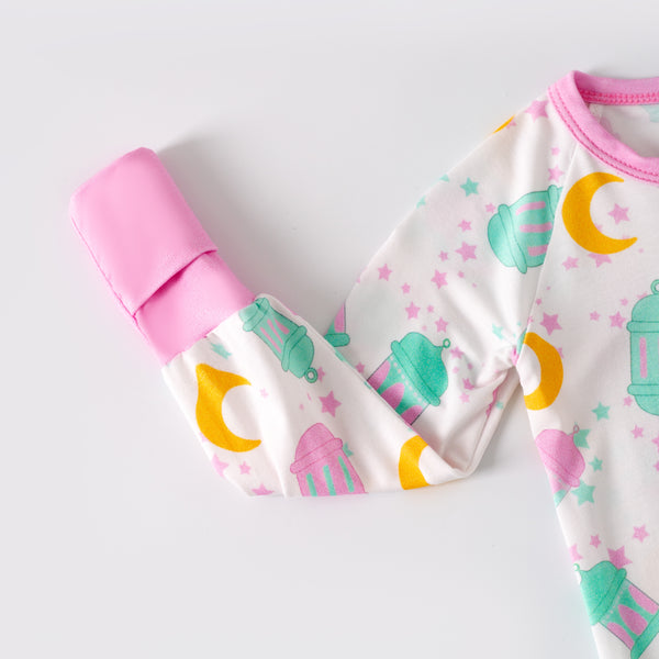 Ramadan Moon & Lantern Bamboo Zippy - Pink