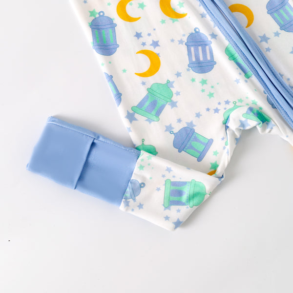Ramadan Moon & Lantern Bamboo Zippy - Blue