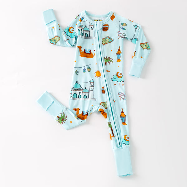 Ramadan Night Bamboo Zippy - Blue