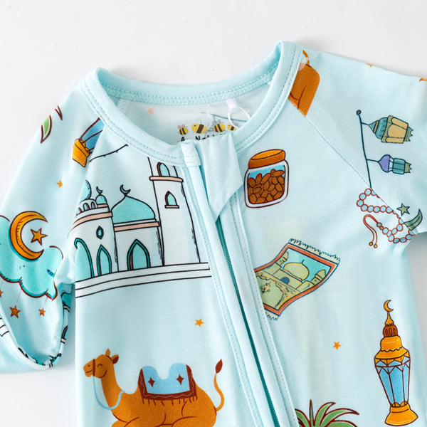 Ramadan Night Bamboo Zippy - Blue