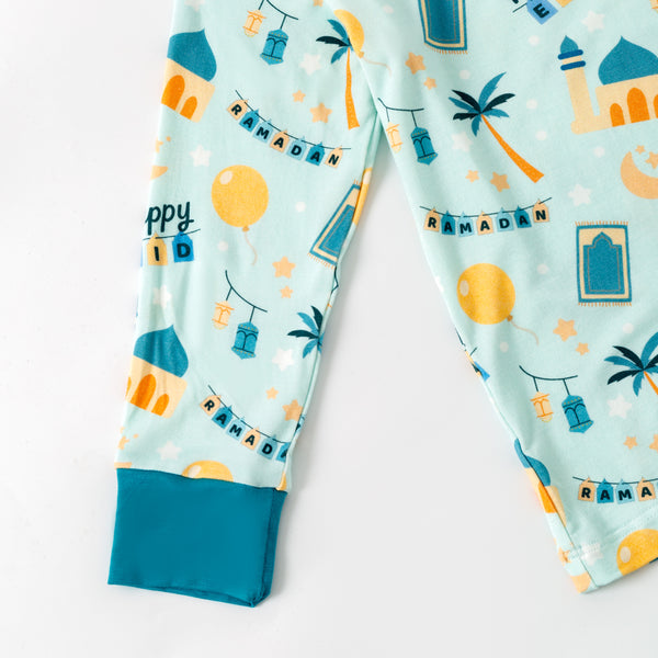 Teal Ramadan & Eid Bamboo Pajamas
