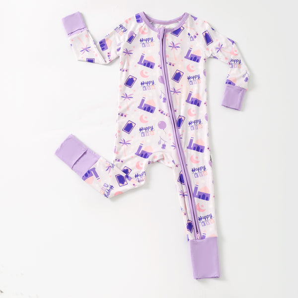 Purple Ramadan & Happy Eid Bamboo Zippy