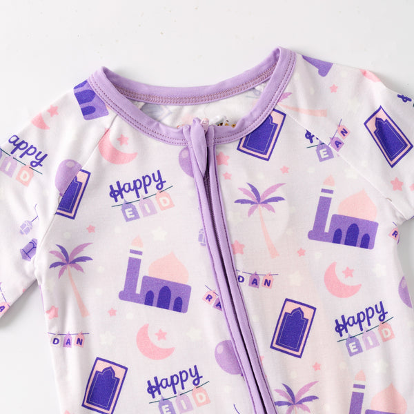 Purple Ramadan & Happy Eid Bamboo Zippy