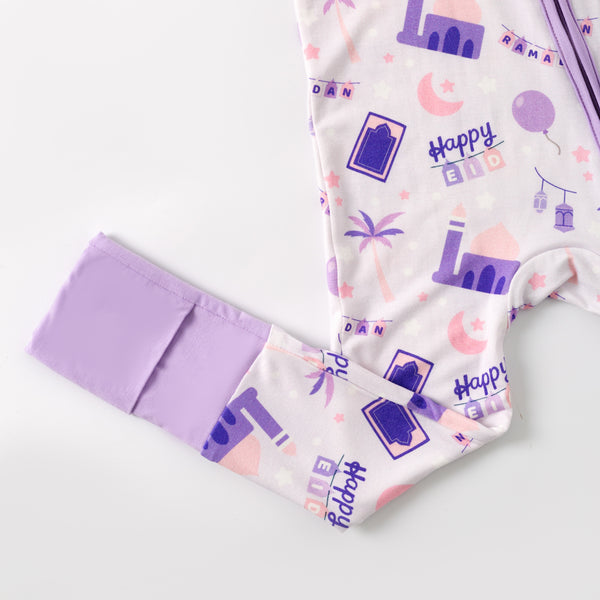 Purple Ramadan & Happy Eid Bamboo Zippy