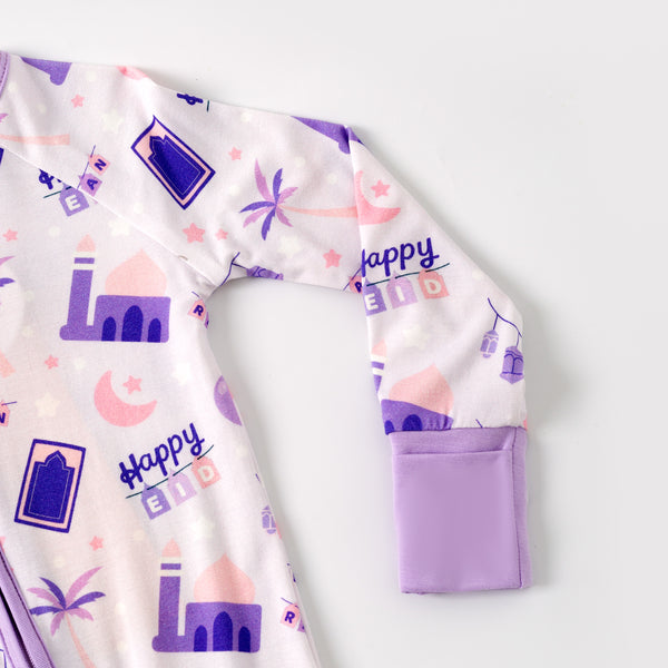 Purple Ramadan & Happy Eid Bamboo Zippy