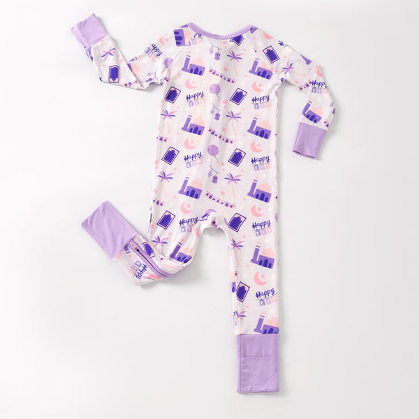 Purple Ramadan & Happy Eid Bamboo Zippy