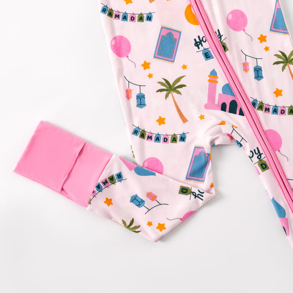 Pink Ramadan & Happy Eid Bamboo Zippy