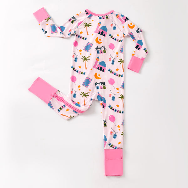 Pink Ramadan & Happy Eid Bamboo Zippy