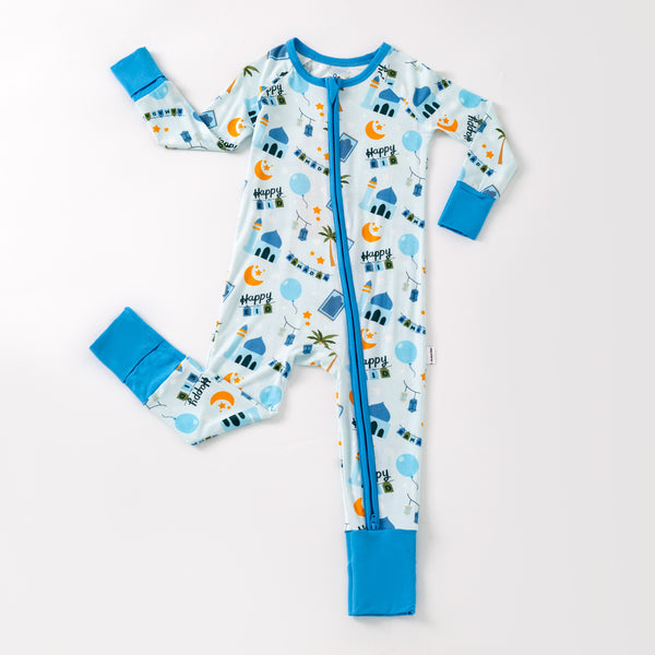 Blue Ramadan & Happy Eid Bamboo Zippy