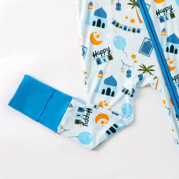 Blue Ramadan & Happy Eid Bamboo Zippy