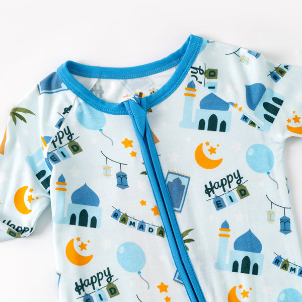 Blue Ramadan & Happy Eid Bamboo Zippy