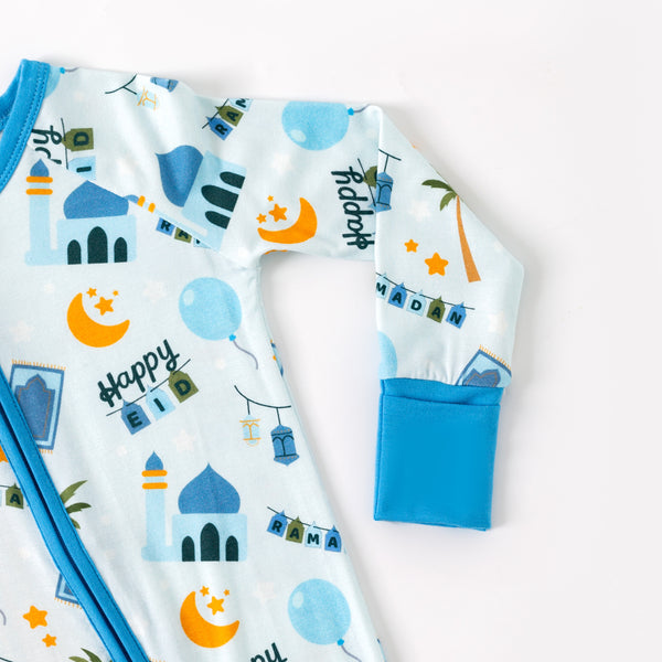 Blue Ramadan & Happy Eid Bamboo Zippy