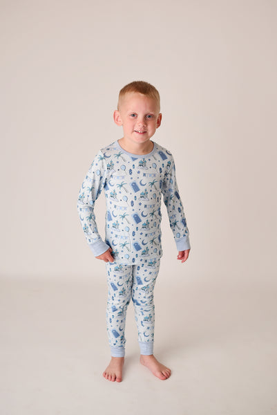 Crescent Dreams Pajamas & Zippy - Blue