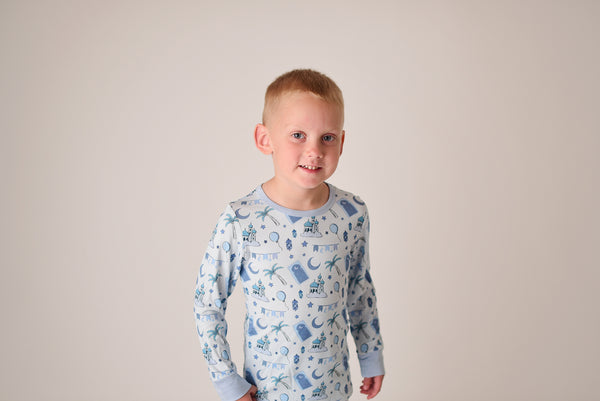 Crescent Dreams Pajamas & Zippy - Blue