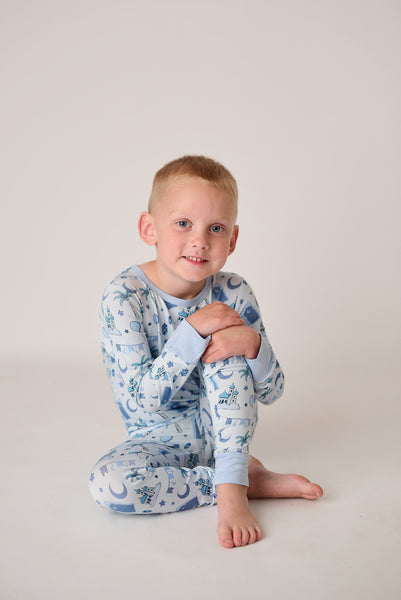 Crescent Dreams Pajamas & Zippy - Blue