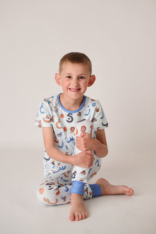 Arabic Alphabet Pajamas - Blue