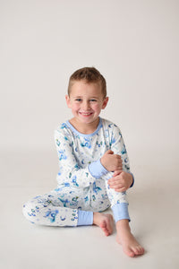 Blue Lantern Moon and Star Pajamas