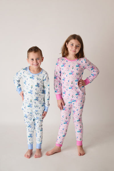 Blue Lantern Moon and Star Pajamas