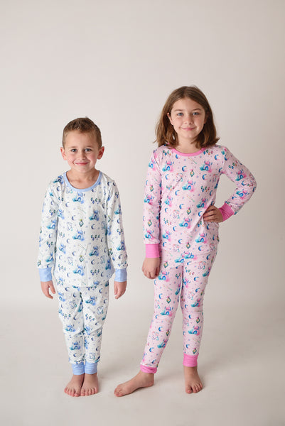 Blue Lantern Moon and Star Pajamas