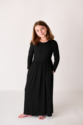 Black Maxi Bamboo Dress