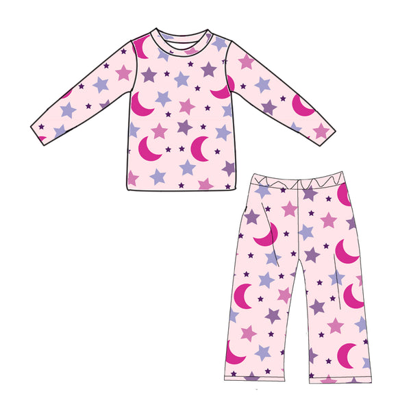 MOON & STAR PJS - PINK (MOMMY & ME MATCHING)