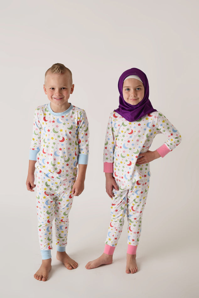 Moon & Star Bamboo Pajamas - Pink – An Nahl Shop